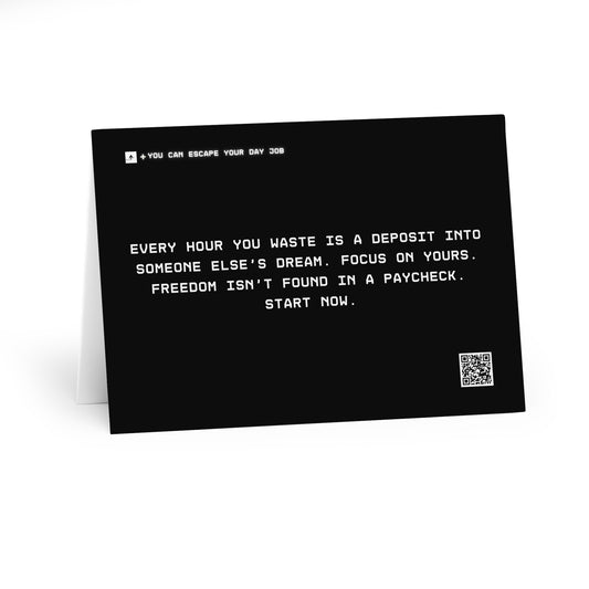 "Every hour you waste" Motivational Card Pack (5 Pack)