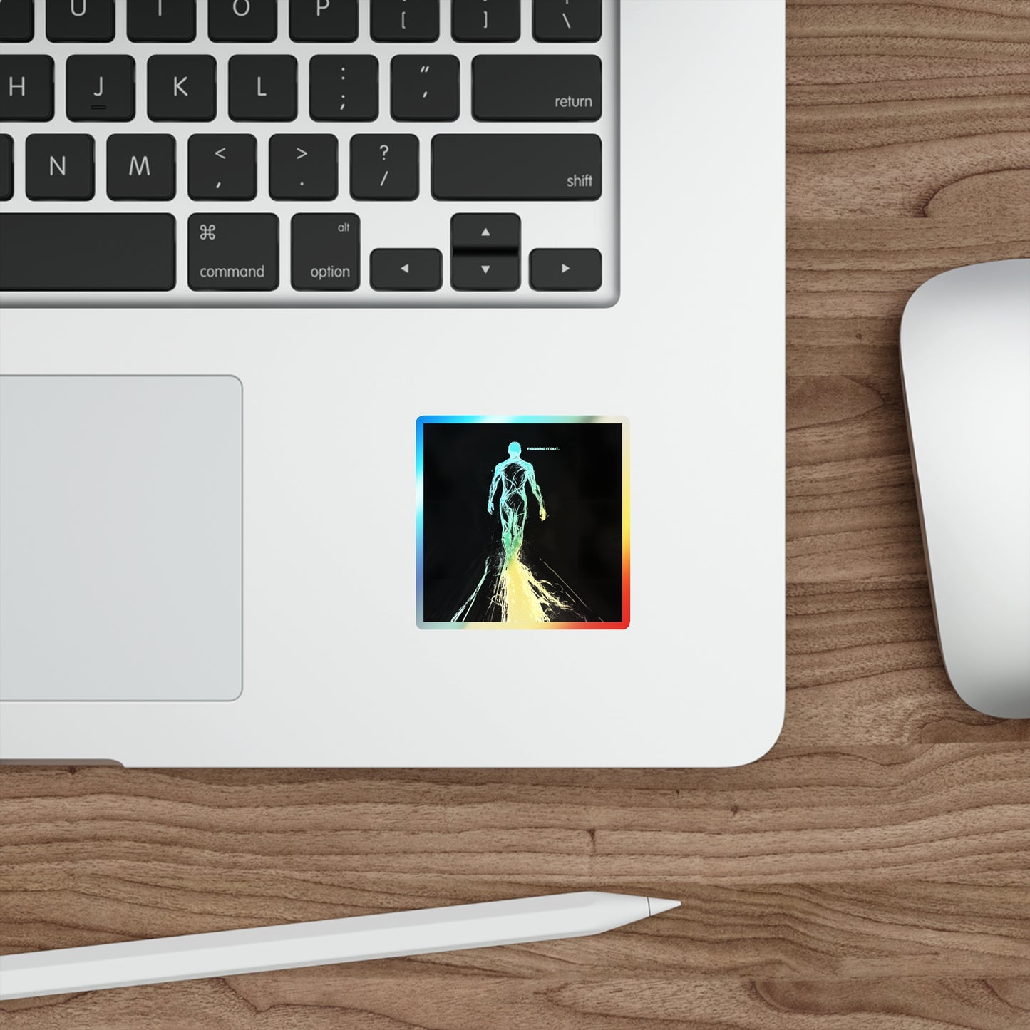 "Figuring It Out" Holographic Sticker