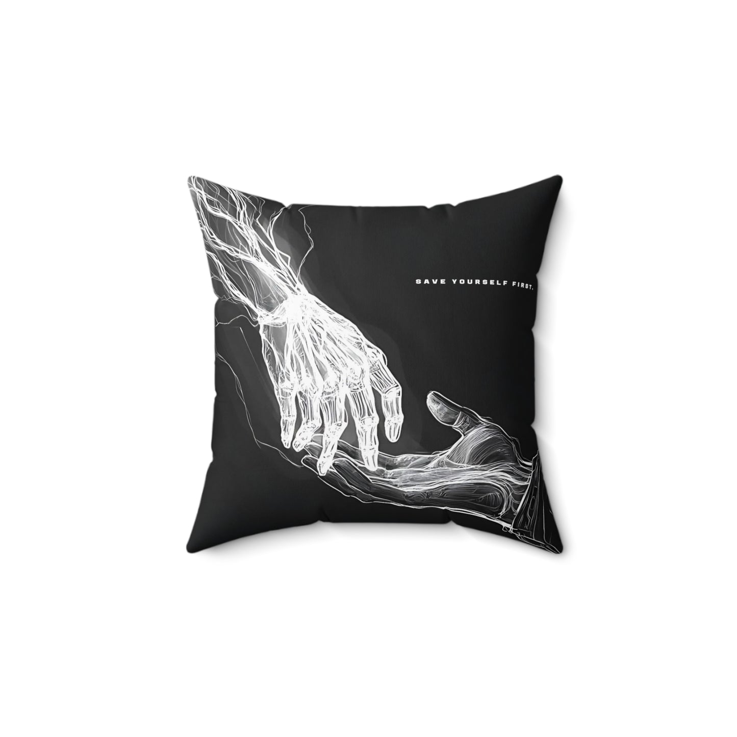 "Save Yourself First" Square Pillow
