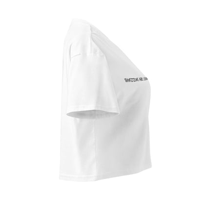 "TRANSITIONS ARE LAUNCHPADS. TAKE FLIGHT." Cropped Tee